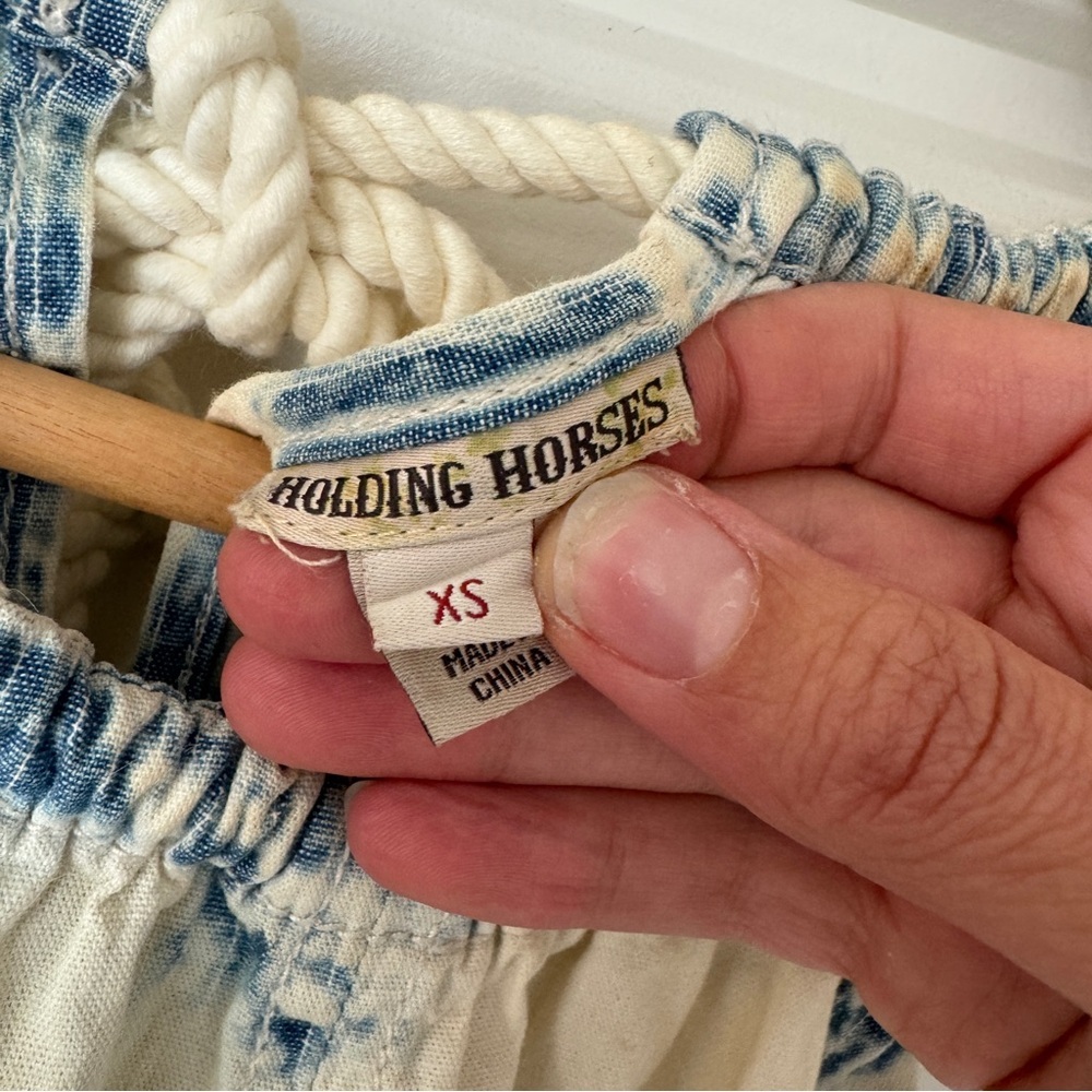 Holding Horses Chambray tie dye swing midi dress with pockets size extra small - Picture 7 of 8